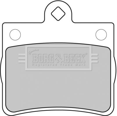 BORG & BECK stabdžių trinkelių rinkinys, diskinis stabdys BBP1668